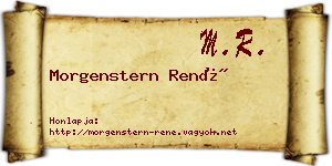 Morgenstern René névjegykártya